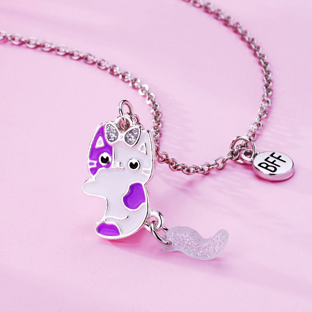 Wholesale Cute Cat Magnet Alloy Necklace Set